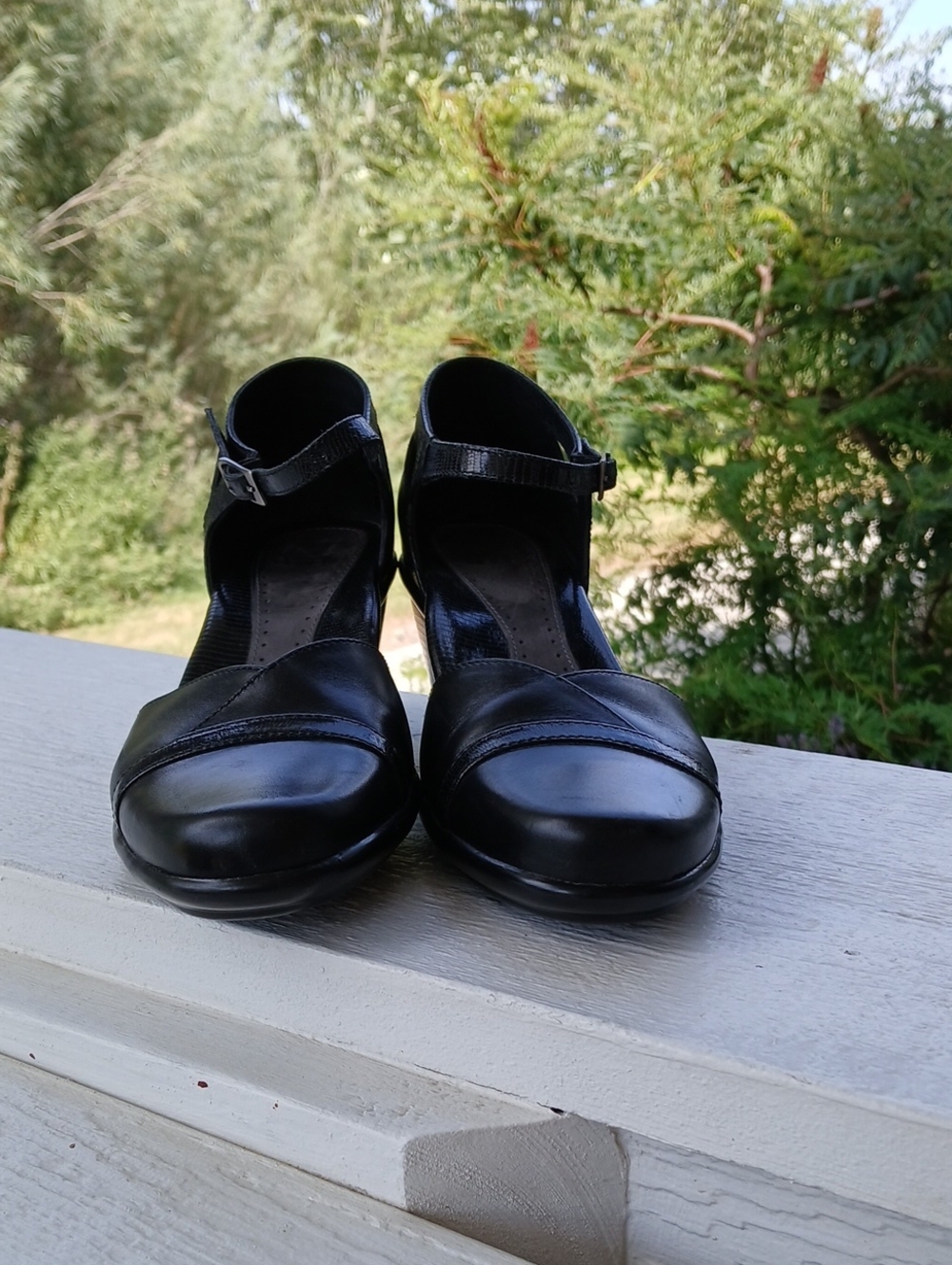 Dansko Black Leather Heels
